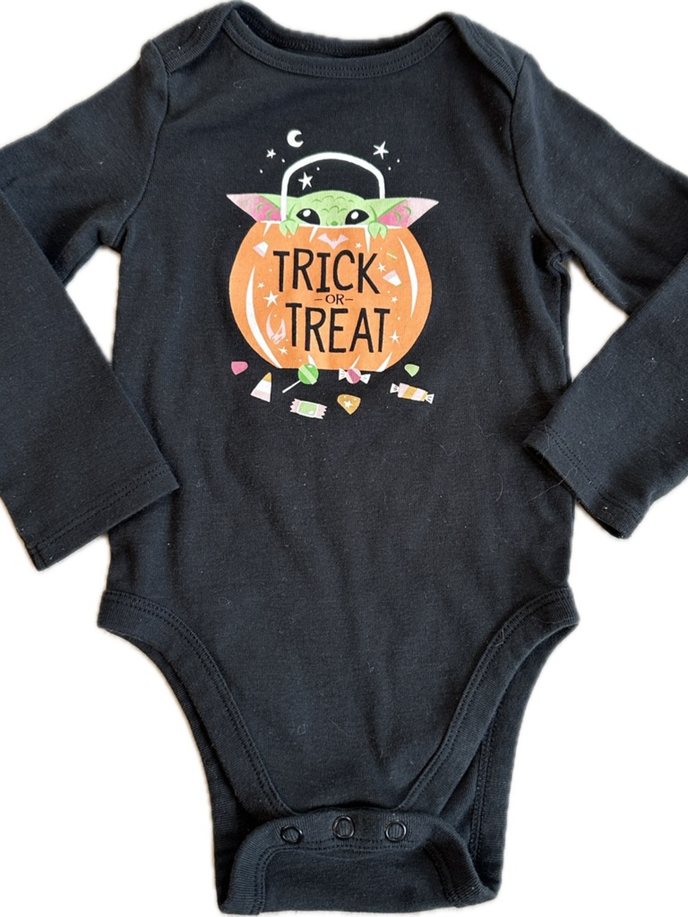 jumping beans Black Halloween Star Wars 'Trick or Treat' Pumpkin Bodysuit